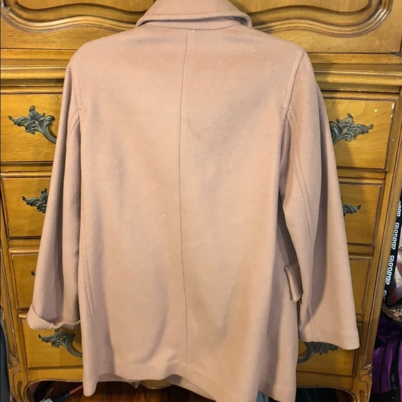 ONLY WORN ONCE tan warm pea coat - Picture 5 of 5